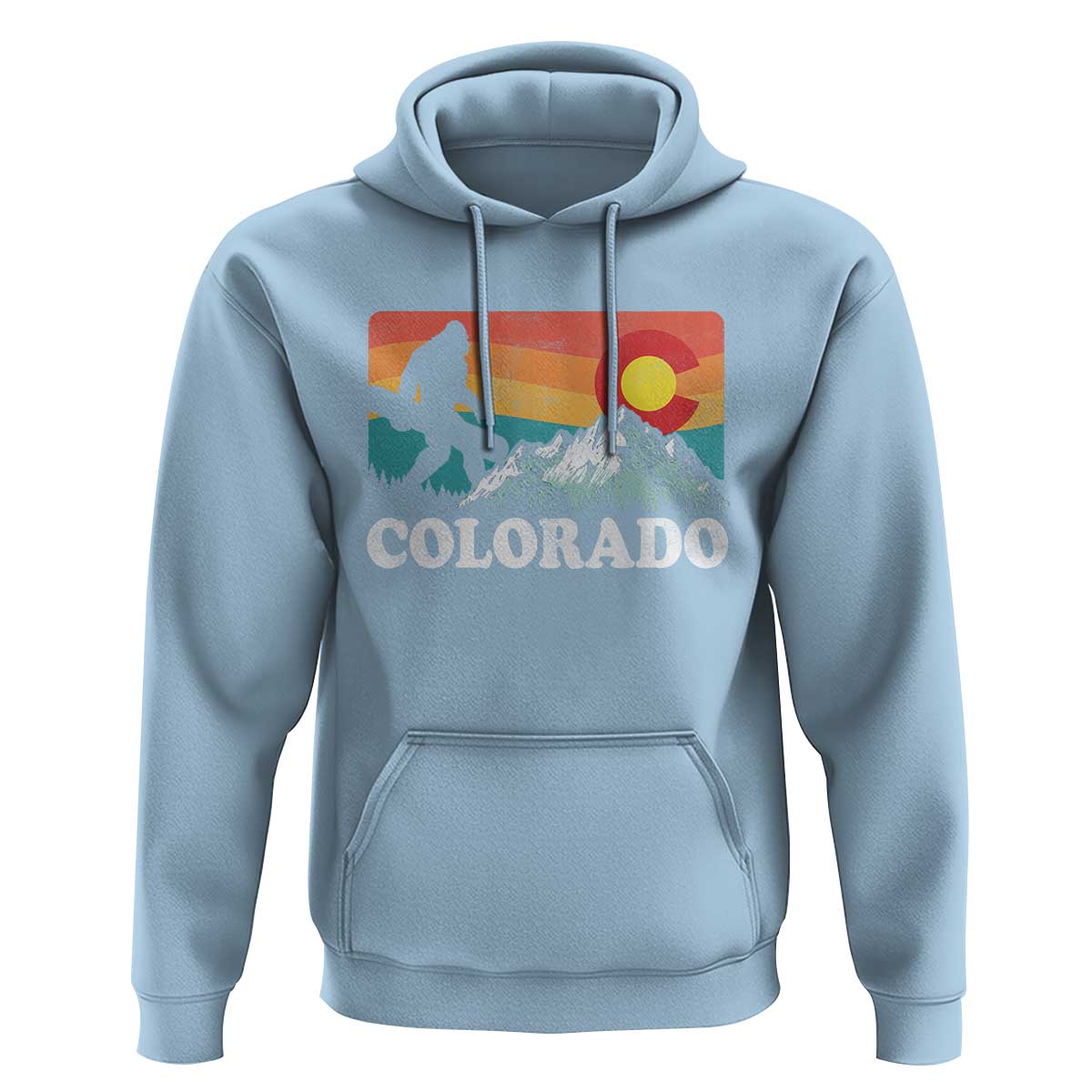Funny Colorado Snowboarding Bigfoot Mountain Winter Sport Hoodie - Wonder Print Shop