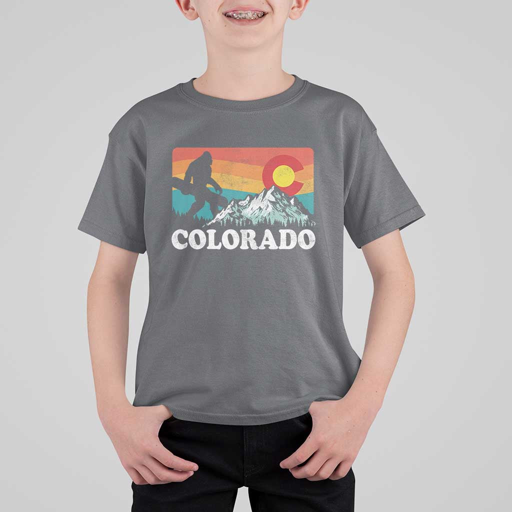 Funny Colorado Snowboarding Bigfoot Mountain Winter Sport T Shirt For Kid - Wonder Print Shop