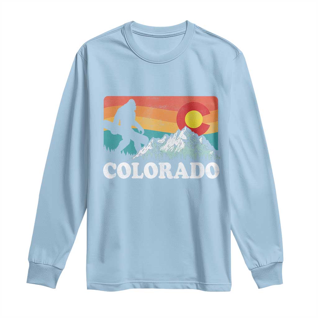 Funny Colorado Snowboarding Bigfoot Mountain Winter Sport Long Sleeve Shirt - Wonder Print Shop