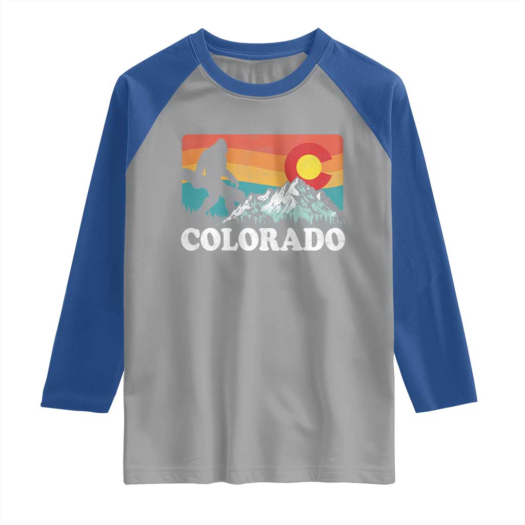 Funny Colorado Snowboarding Bigfoot Mountain Winter Sport Raglan Shirt - Wonder Print Shop