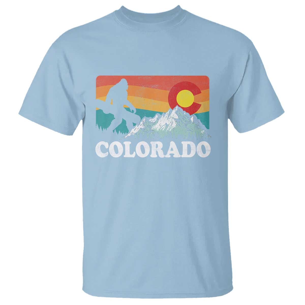 Funny Colorado Snowboarding Bigfoot Mountain Winter Sport T Shirt - Wonder Print Shop