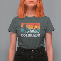 Funny Colorado Snowboarding Bigfoot Mountain Winter Sport T Shirt For Women - Wonder Print Shop