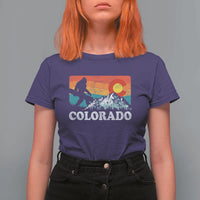 Funny Colorado Snowboarding Bigfoot Mountain Winter Sport T Shirt For Women - Wonder Print Shop