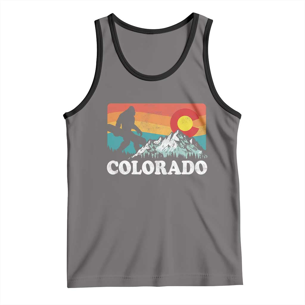 Funny Colorado Snowboarding Bigfoot Mountain Winter Sport Tank Top - Wonder Print Shop