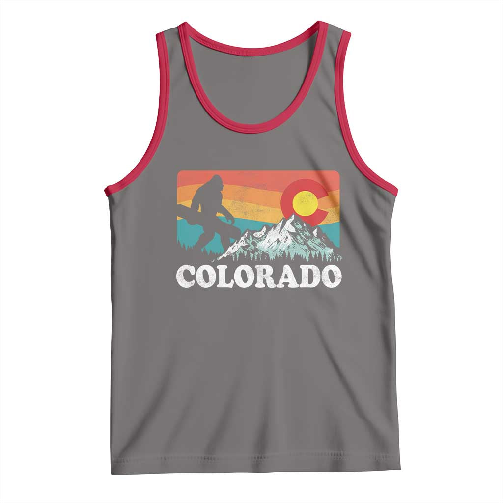 Funny Colorado Snowboarding Bigfoot Mountain Winter Sport Tank Top - Wonder Print Shop