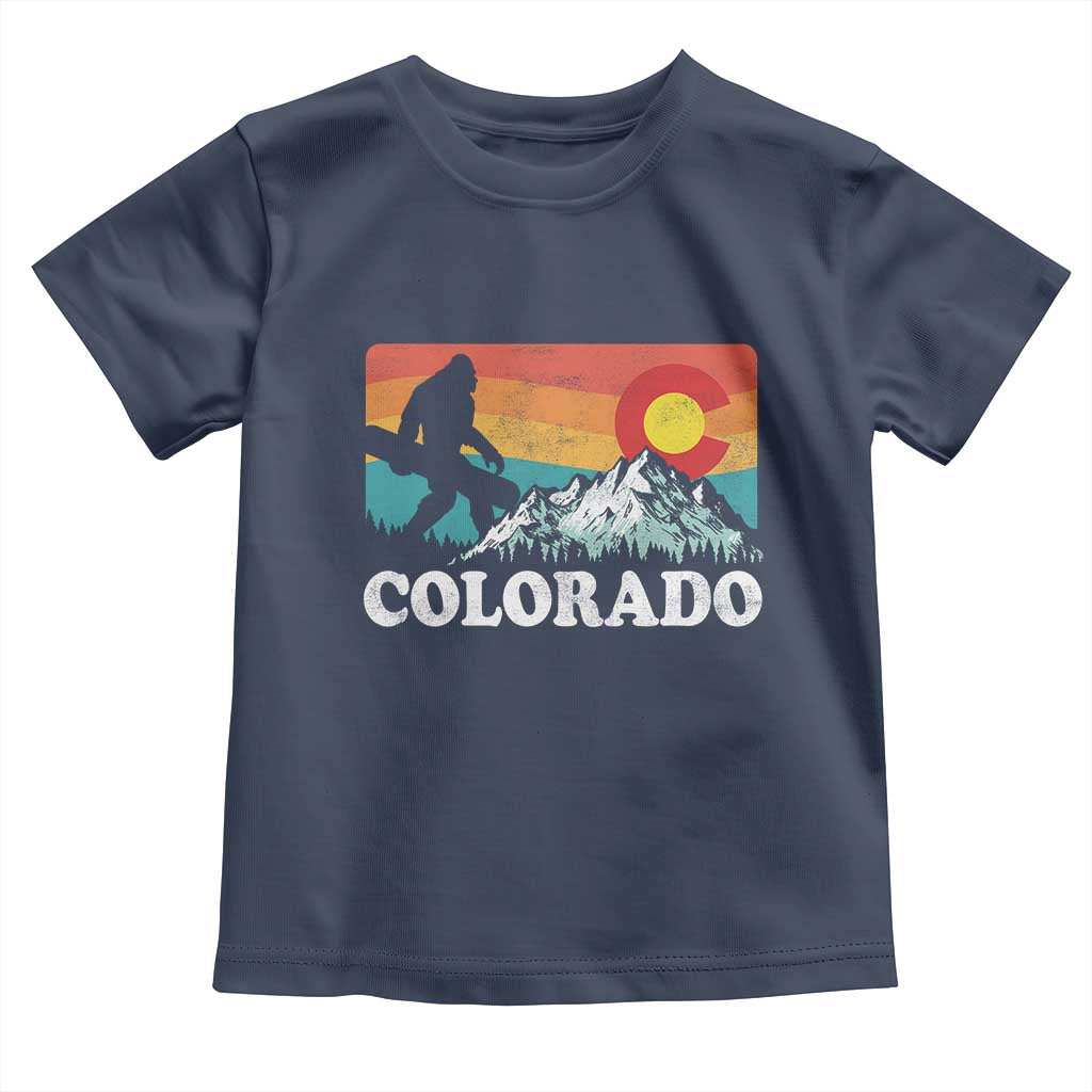 Funny Colorado Snowboarding Bigfoot Mountain Winter Sport Toddler T Shirt - Wonder Print Shop