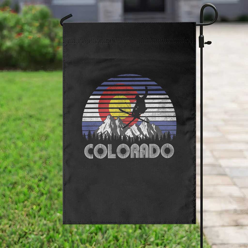 Ski Skiing Colorado Snow Mountain Winter Sport Garden Flag - Wonder Print Shop