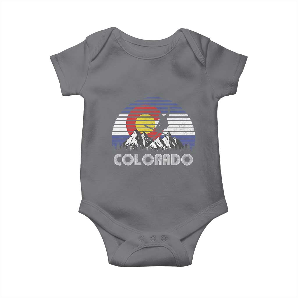 Ski Skiing Colorado Snow Mountain Winter Sport Baby Onesie - Wonder Print Shop