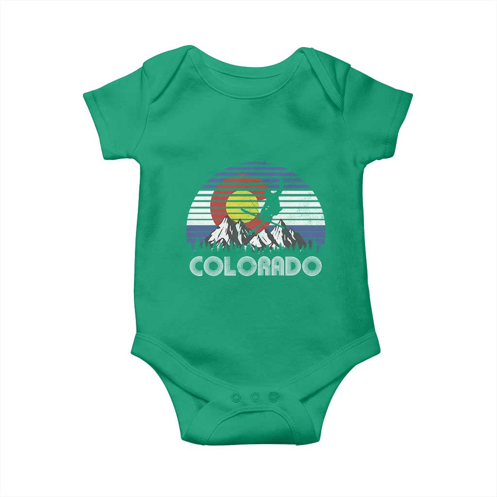 Ski Skiing Colorado Snow Mountain Winter Sport Baby Onesie - Wonder Print Shop