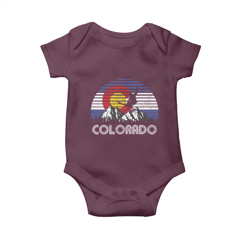 Ski Skiing Colorado Snow Mountain Winter Sport Baby Onesie - Wonder Print Shop