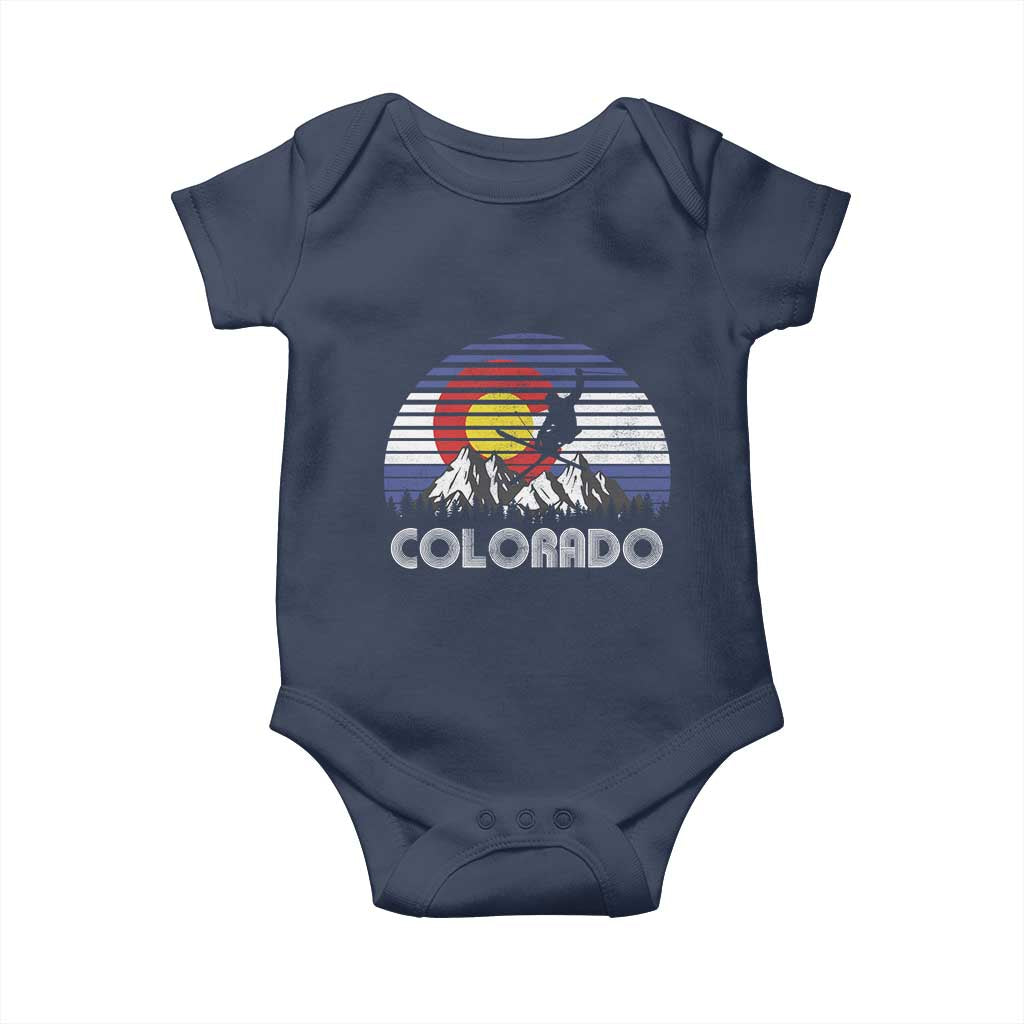 Ski Skiing Colorado Snow Mountain Winter Sport Baby Onesie - Wonder Print Shop