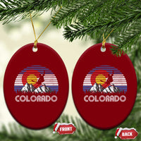 Ski Skiing Colorado Snow Mountain Winter Sport Ceramic Ornament - Wonder Print Shop