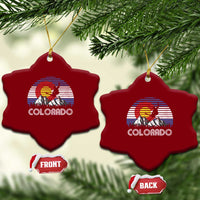 Ski Skiing Colorado Snow Mountain Winter Sport Ceramic Ornament - Wonder Print Shop