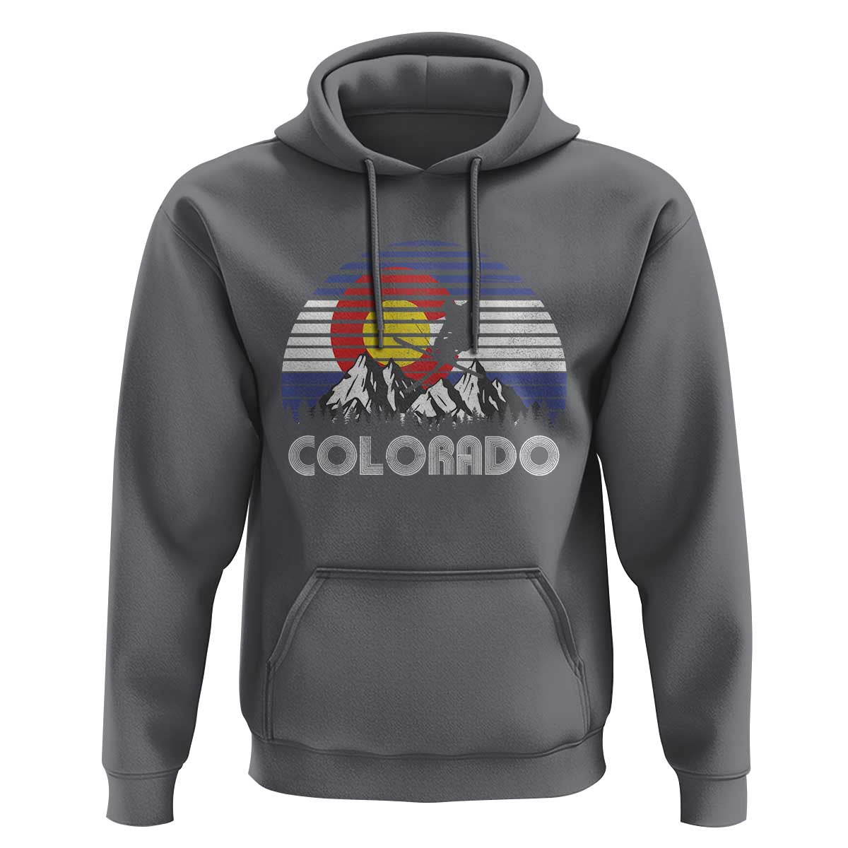 Ski Skiing Colorado Snow Mountain Winter Sport Hoodie - Wonder Print Shop