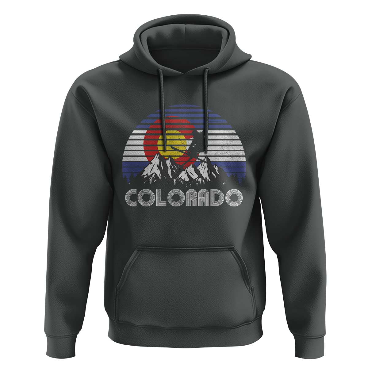 Ski Skiing Colorado Snow Mountain Winter Sport Hoodie - Wonder Print Shop