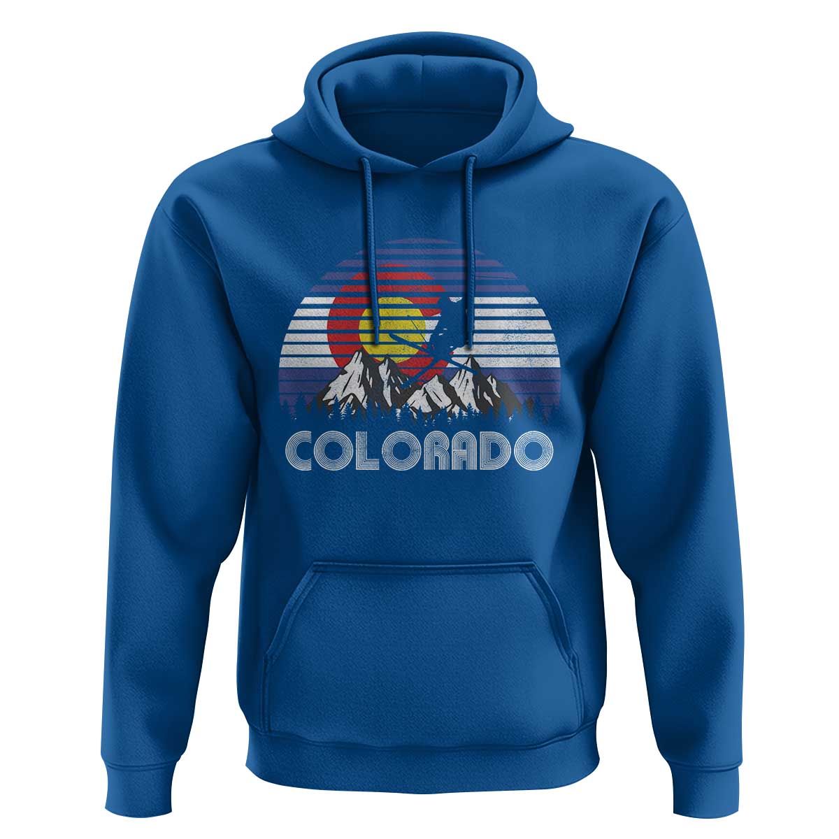 Ski Skiing Colorado Snow Mountain Winter Sport Hoodie - Wonder Print Shop