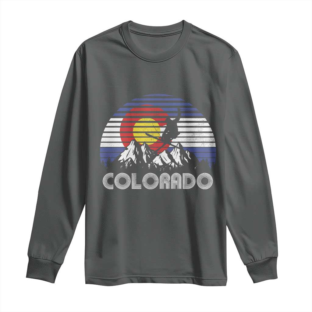 Ski Skiing Colorado Snow Mountain Winter Sport Long Sleeve Shirt - Wonder Print Shop
