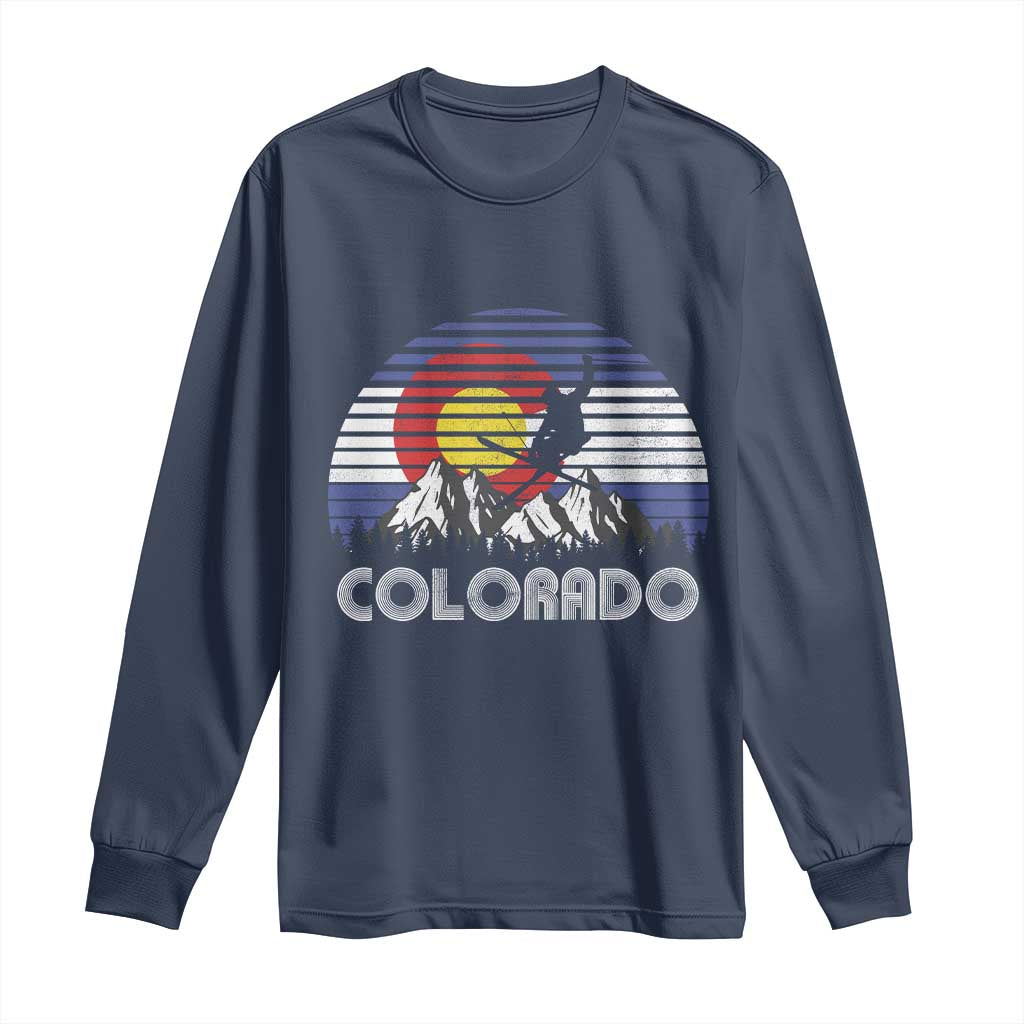 Ski Skiing Colorado Snow Mountain Winter Sport Long Sleeve Shirt - Wonder Print Shop