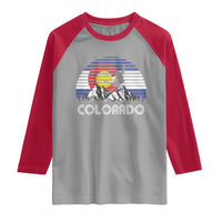 Ski Skiing Colorado Snow Mountain Winter Sport Raglan Shirt - Wonder Print Shop