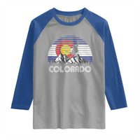 Ski Skiing Colorado Snow Mountain Winter Sport Raglan Shirt - Wonder Print Shop