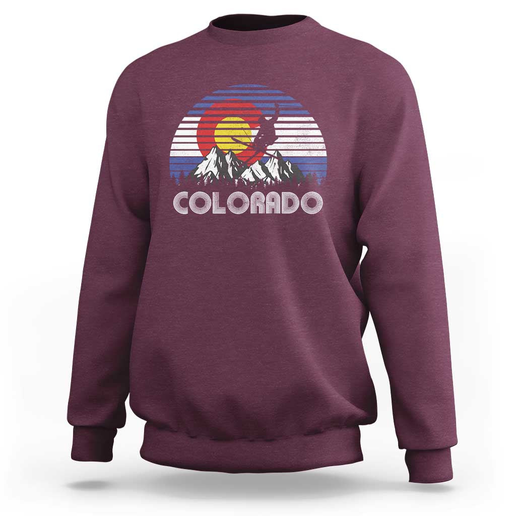Ski Skiing Colorado Snow Mountain Winter Sport Sweatshirt - Wonder Print Shop