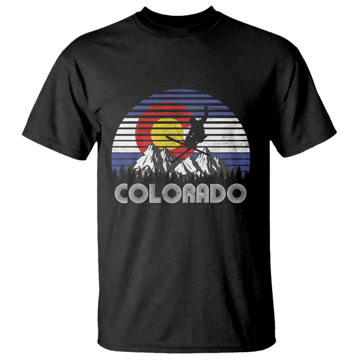 Ski Skiing Colorado Snow Mountain Winter Sport T Shirt - Wonder Print Shop