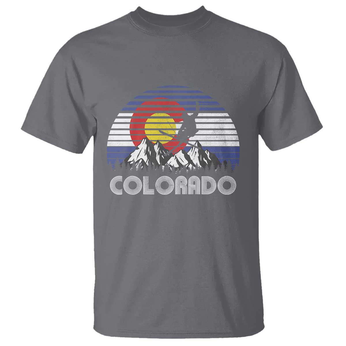 Ski Skiing Colorado Snow Mountain Winter Sport T Shirt - Wonder Print Shop