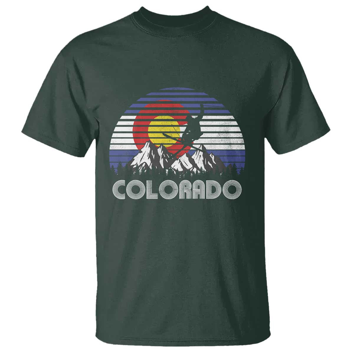 Ski Skiing Colorado Snow Mountain Winter Sport T Shirt - Wonder Print Shop