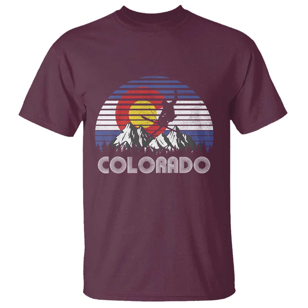 Ski Skiing Colorado Snow Mountain Winter Sport T Shirt - Wonder Print Shop