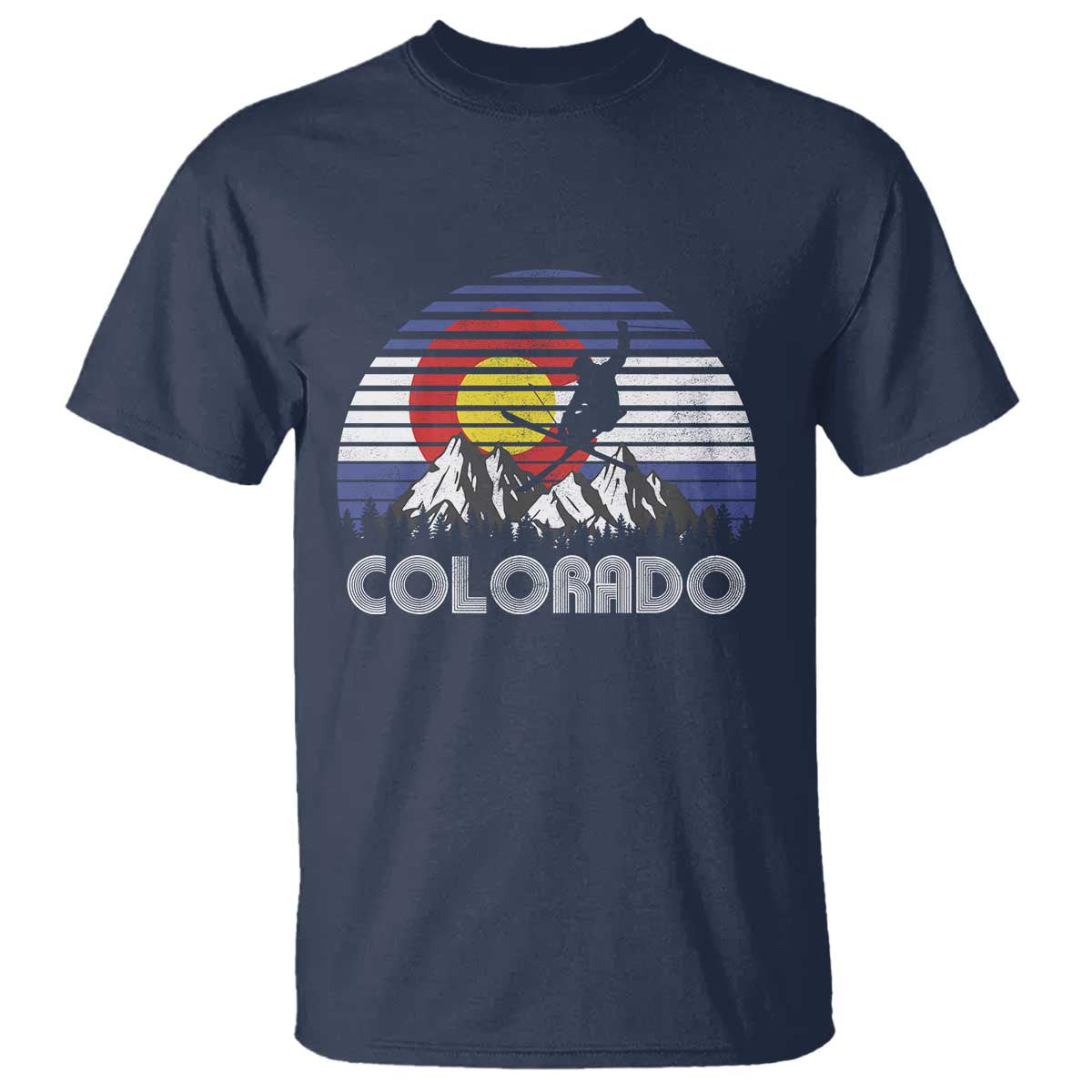Ski Skiing Colorado Snow Mountain Winter Sport T Shirt - Wonder Print Shop