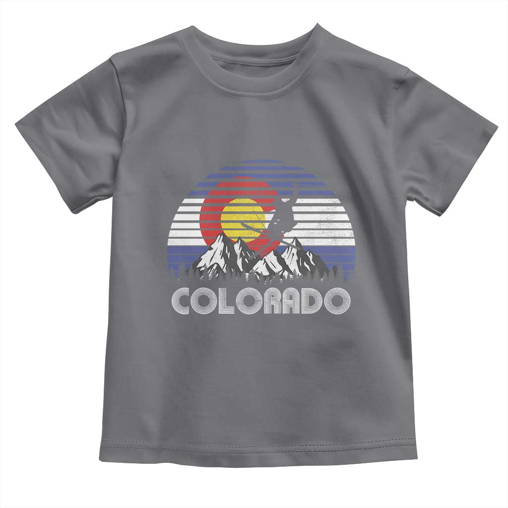 Ski Skiing Colorado Snow Mountain Winter Sport Toddler T Shirt - Wonder Print Shop