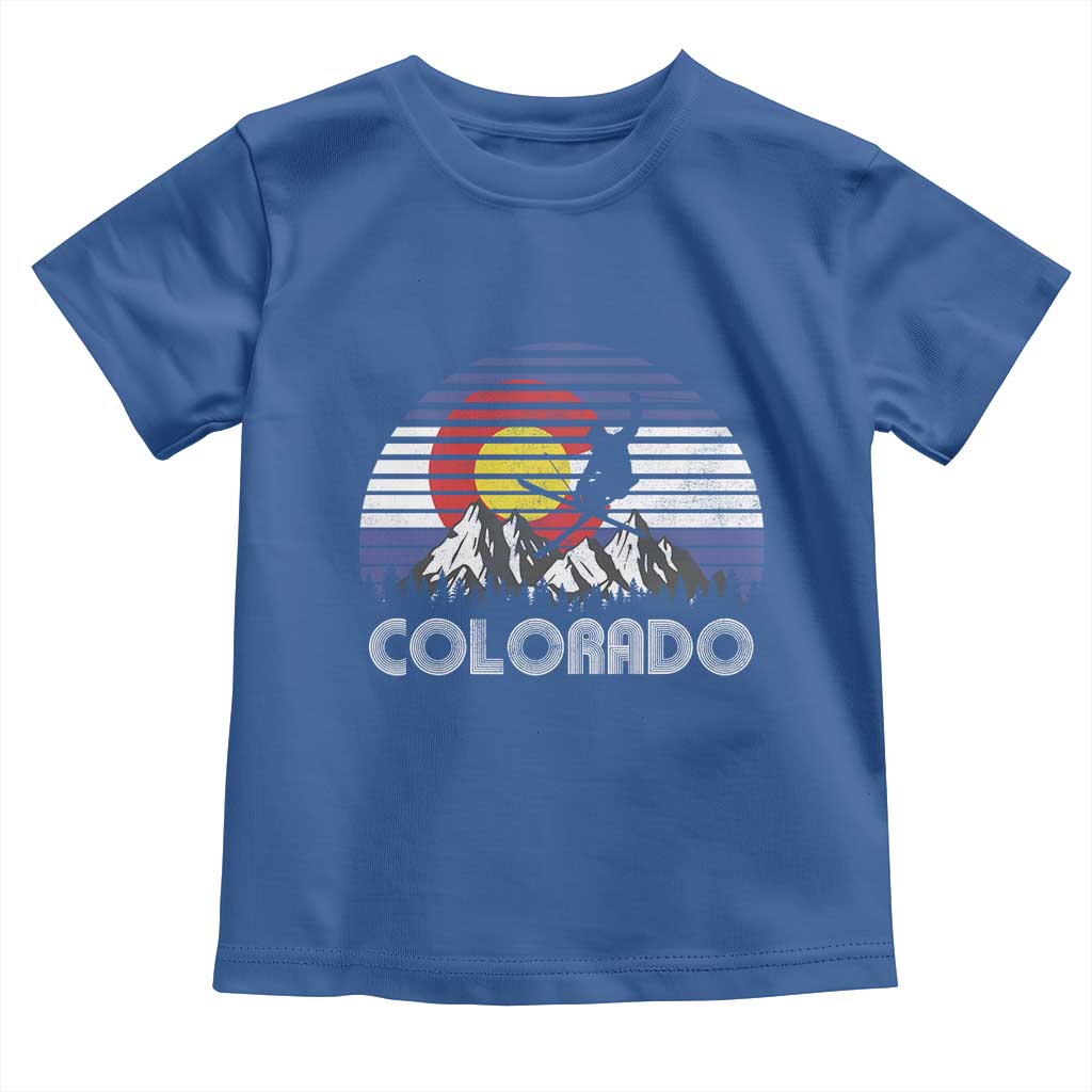 Ski Skiing Colorado Snow Mountain Winter Sport Toddler T Shirt - Wonder Print Shop