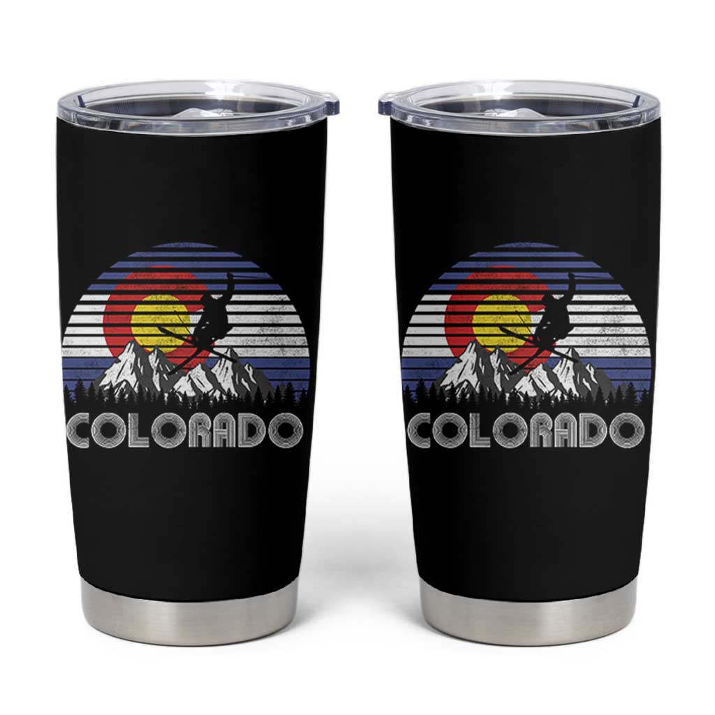 Ski Skiing Colorado Snow Mountain Winter Sport Tumbler Cup - Wonder Print Shop