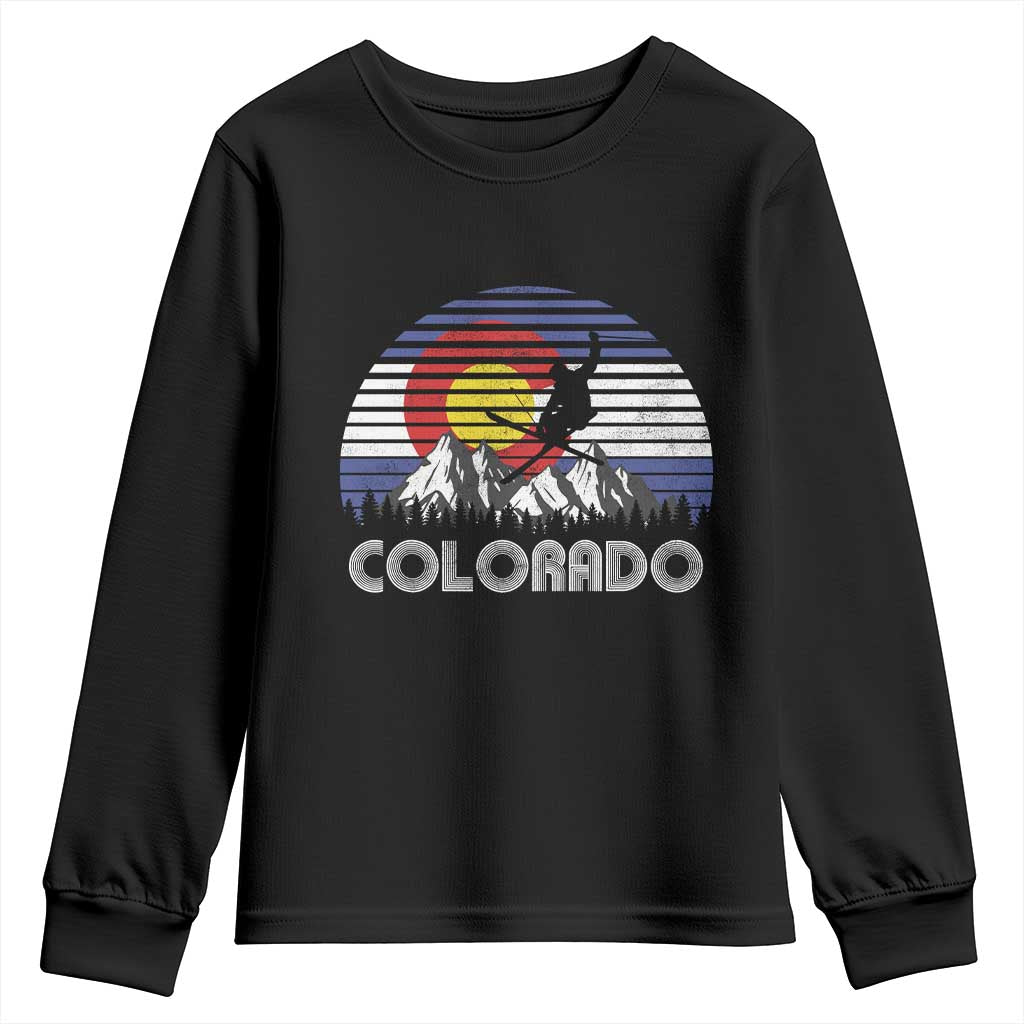 Ski Skiing Colorado Snow Mountain Winter Sport Youth Sweatshirt - Wonder Print Shop