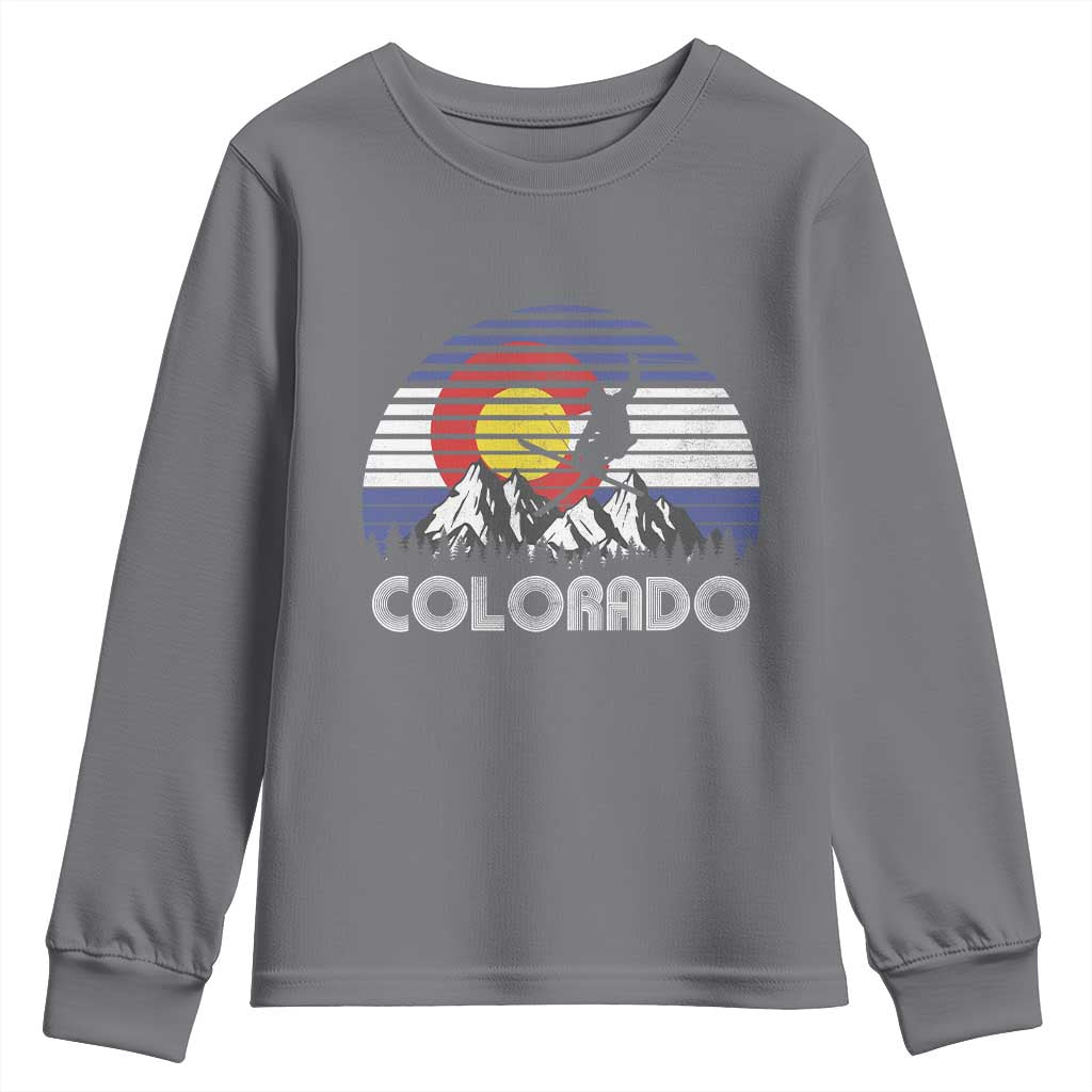 Ski Skiing Colorado Snow Mountain Winter Sport Youth Sweatshirt - Wonder Print Shop