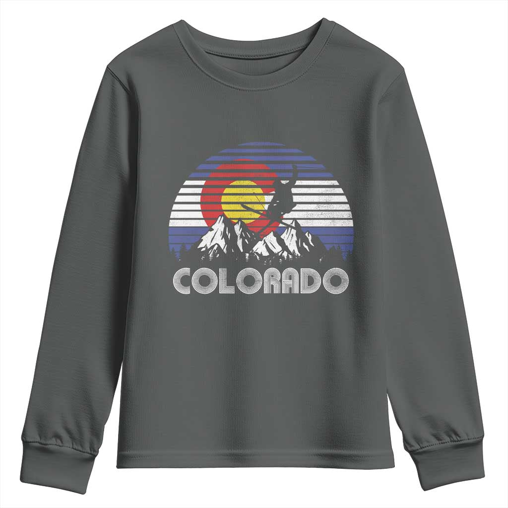 Ski Skiing Colorado Snow Mountain Winter Sport Youth Sweatshirt - Wonder Print Shop