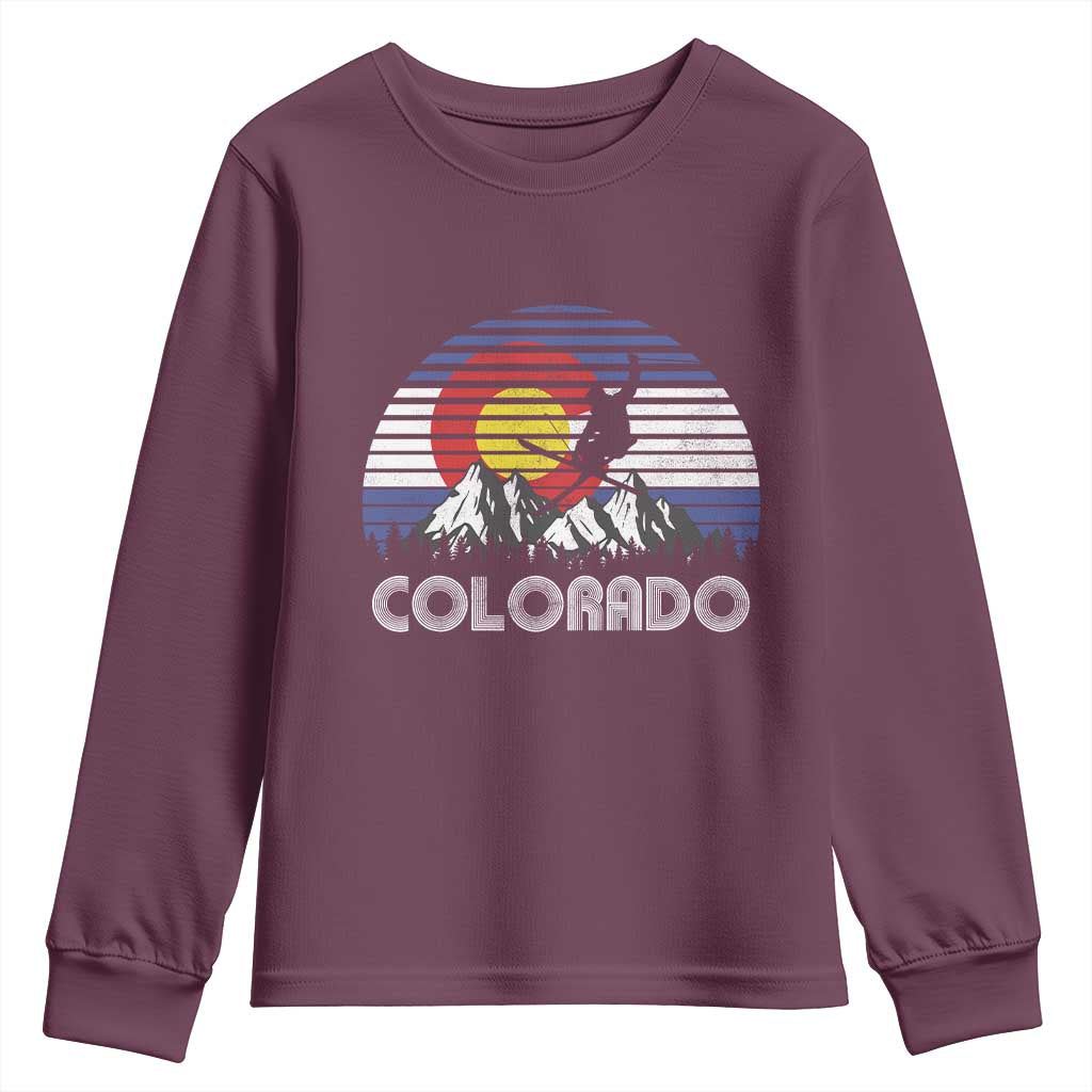 Ski Skiing Colorado Snow Mountain Winter Sport Youth Sweatshirt - Wonder Print Shop