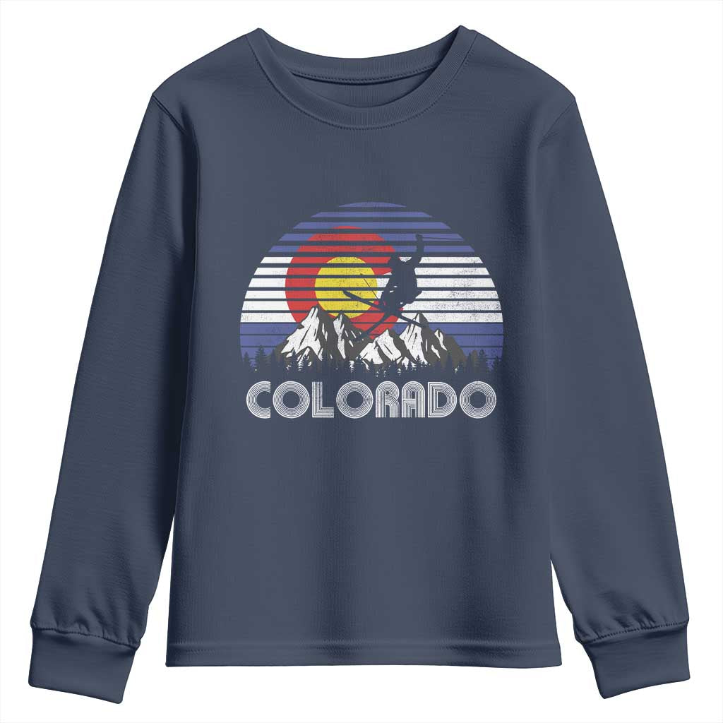 Ski Skiing Colorado Snow Mountain Winter Sport Youth Sweatshirt - Wonder Print Shop