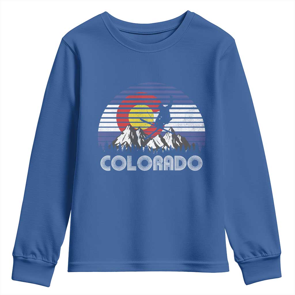 Ski Skiing Colorado Snow Mountain Winter Sport Youth Sweatshirt - Wonder Print Shop