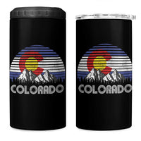 Colorado Flag Mountain 70s Retro Patriotic Colorado State Day 4 in 1 Can Cooler Tumbler - Wonder Print Shop