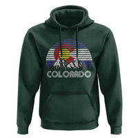 Colorado Flag Mountain 70s Retro Patriotic Colorado State Day Hoodie - Wonder Print Shop