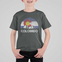 Colorado Flag Mountain 70s Retro Patriotic Colorado State Day T Shirt For Kid - Wonder Print Shop