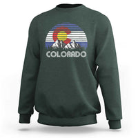 Colorado Flag Mountain 70s Retro Patriotic Colorado State Day Sweatshirt - Wonder Print Shop