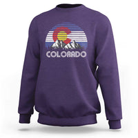 Colorado Flag Mountain 70s Retro Patriotic Colorado State Day Sweatshirt - Wonder Print Shop