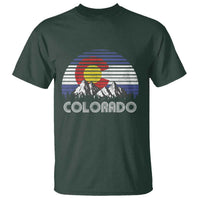 Colorado Flag Mountain 70s Retro Patriotic Colorado State Day T Shirt - Wonder Print Shop