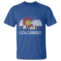 Colorado Flag Mountain 70s Retro Patriotic Colorado State Day T Shirt - Wonder Print Shop