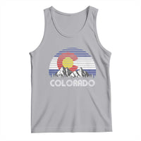 Colorado Flag Mountain 70s Retro Patriotic Colorado State Day Tank Top - Wonder Print Shop