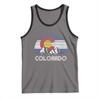 Colorado Flag Mountain 70s Retro Patriotic Colorado State Day Tank Top - Wonder Print Shop