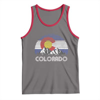 Colorado Flag Mountain 70s Retro Patriotic Colorado State Day Tank Top - Wonder Print Shop
