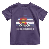 Colorado Flag Mountain 70s Retro Patriotic Colorado State Day Toddler T Shirt - Wonder Print Shop